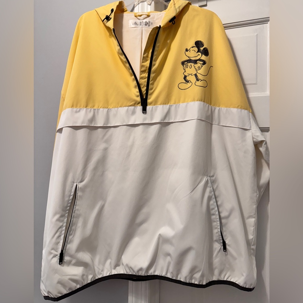 Disney Mickey windbreaker jacket w/ hood Unisex NWOT
